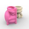 4×Head-Planter Silicone Mold Face Flower Pot Concrete Mold Girl Statue Planter Mold Face Flower Vase Epoxy Casting Mold