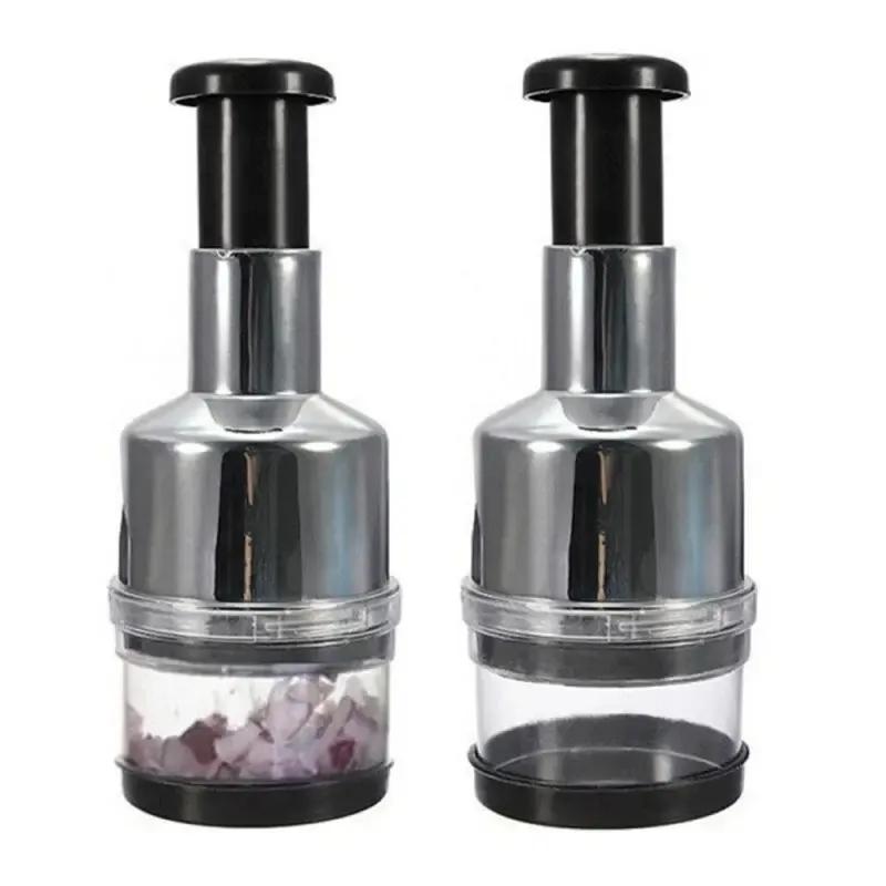 2024 Hand Press Garlic Chopper Multi-Function Manual Onion Cutter Vegetable Chopper Handheld Food Processor Shredder Garlic Mincer Hand Hand