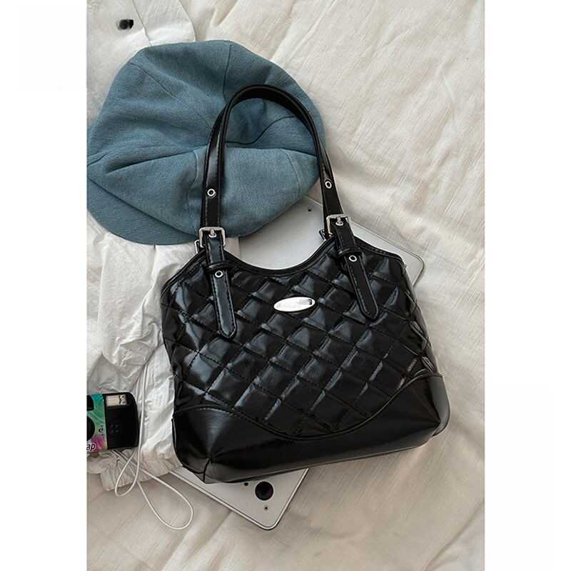 Fashionable Hand-held Small Fragrance Style Diamond Tote Bag for Women In Summer Niche Trendy Shoulder Bag for Women