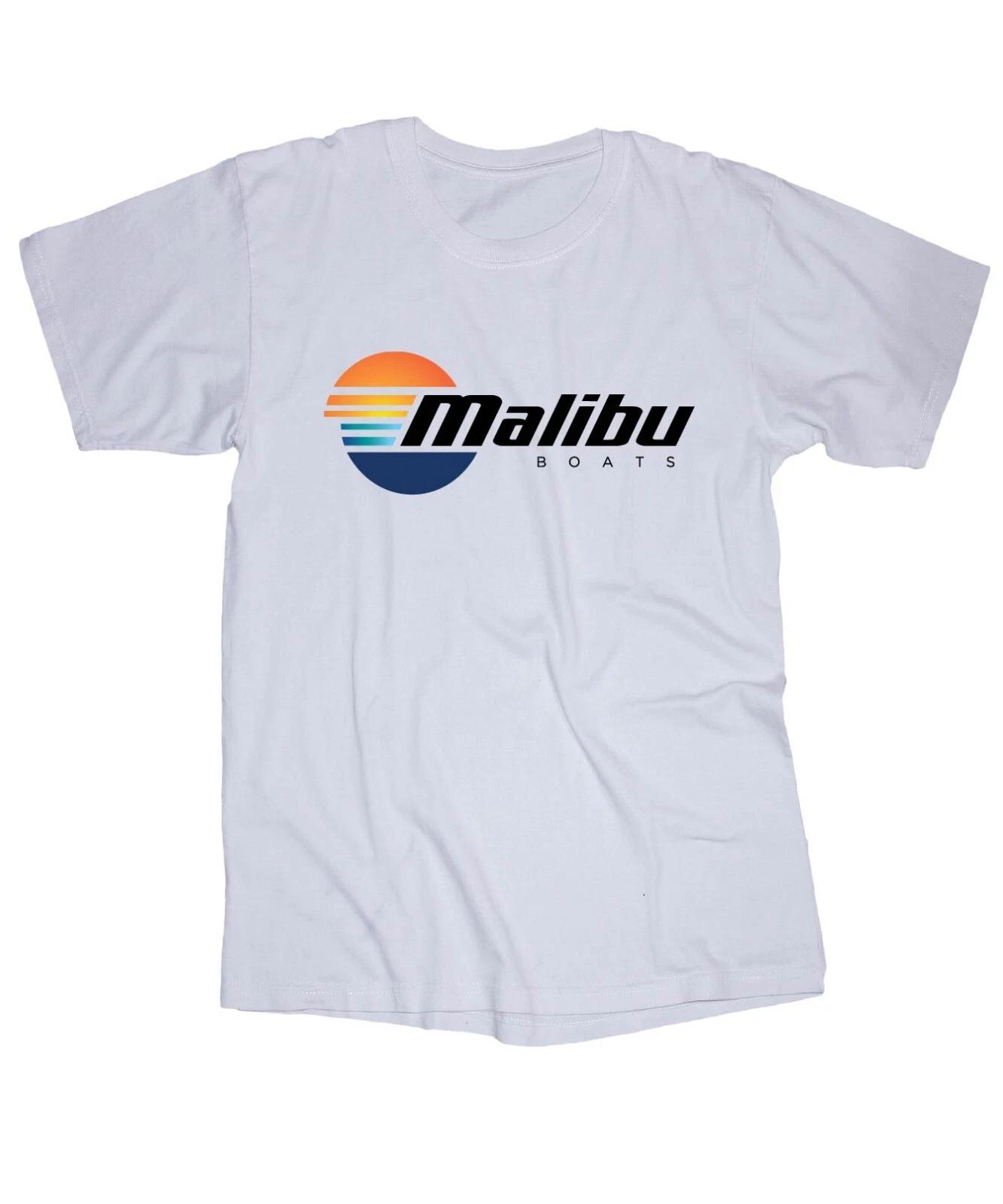 Логотип Malibu Boats Белая футболка Моторная лодка 4XL