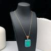 Paraiba Stone Freshwater Pearl Bracelet Necklace Ring Earrings Set Aquamarine Fashion Versatile Women