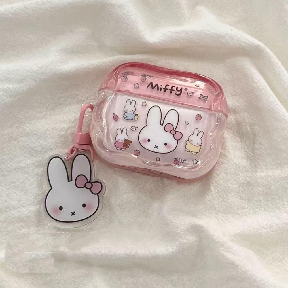 Cute Cartoon Miffy Earphone Case Compatible with AirPods Pro 3 AirPods 4 Wireless Headphone Protector Student Gift Protection