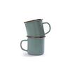 BAREBONES Enamel Cups, Set of 2 [Official Japanese Distributor] (Enamel Cups, Mint Green)