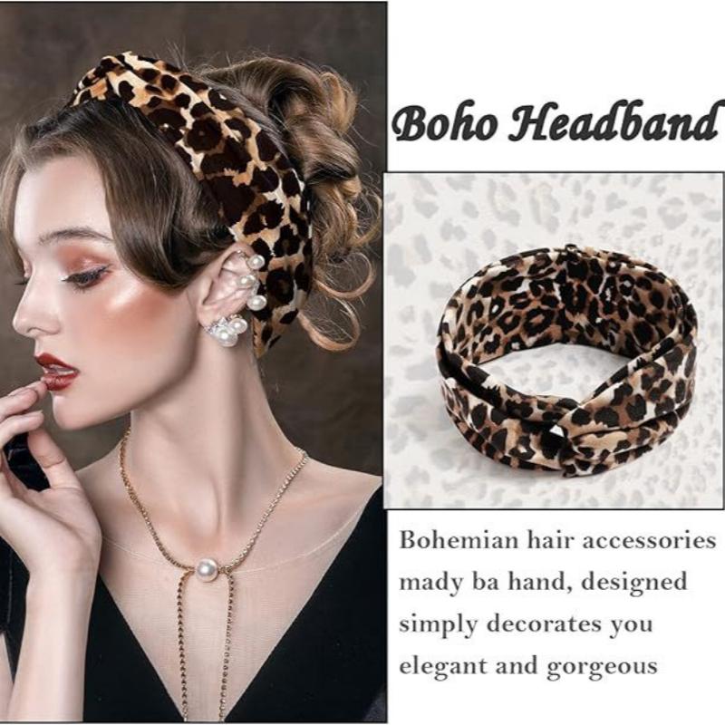 Cashew Flower Headband Sports Running Bohemian Face Wash Makeup Headband Cross Wide-brimmed Headband for Women