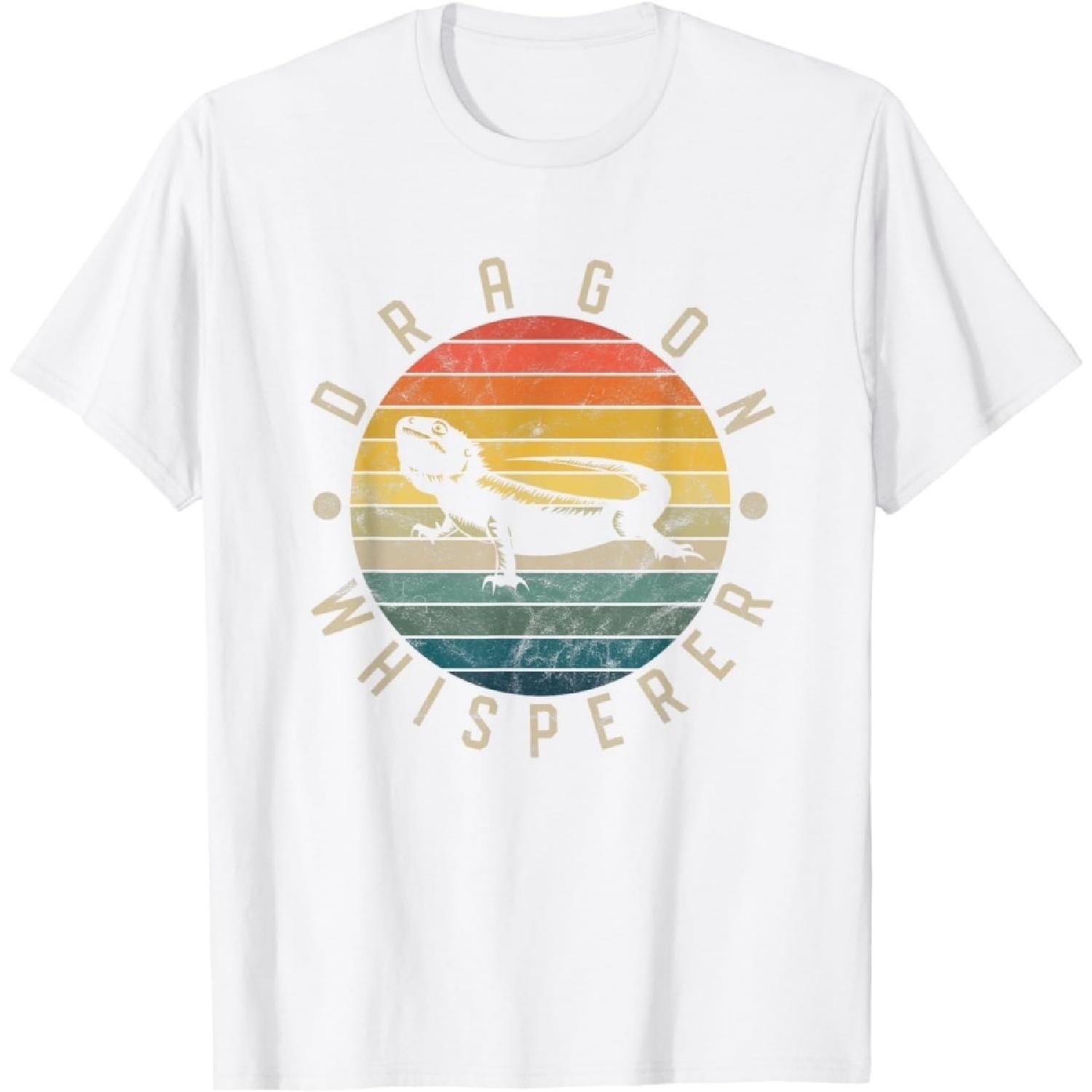 Evports Bearded Dragon Whisperer Vintage Sunset Lizard Reptile T-Shirt S
