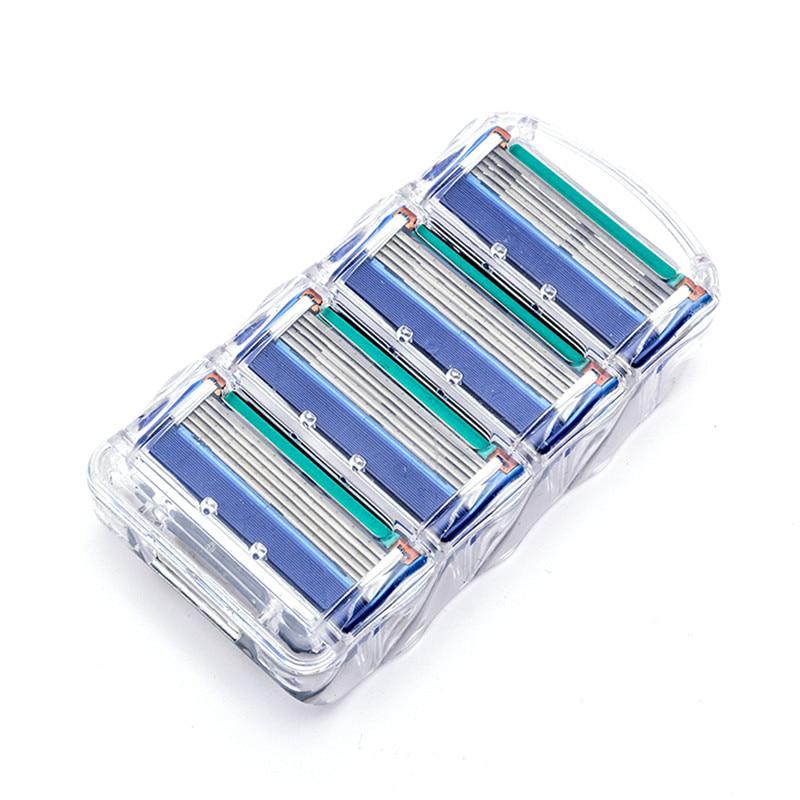 4pcs/pack Shaving 5+1 Layers Razor Blades Compatible for Gillettee Fusione for Men Face Care