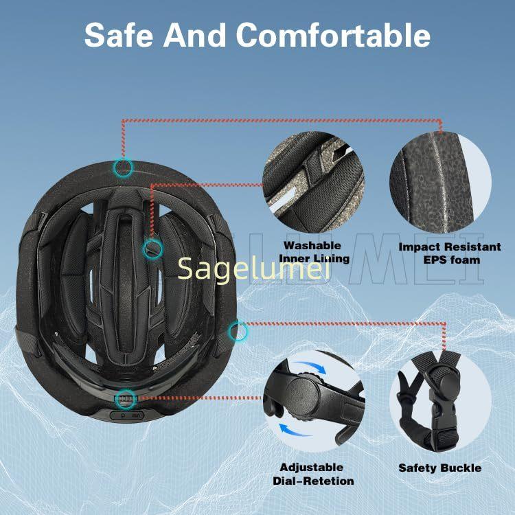 LED Bike Helmet with LED Display Screen Taillight Smart APP Control Bicycle Helmet Road MTB Cycling Helmets Turn Signals Remote