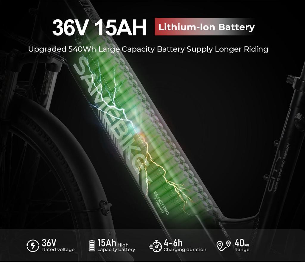 Samebike RS-A01 Pro Elektrofahrrad für Erwachsene Mountainbike 500W 36V 15Ah Lithiumbatterie City E-Bike