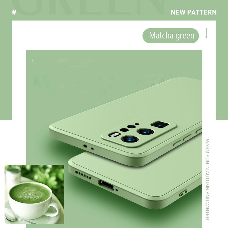 Liquid Silicone Soft Phone Case For Huawei P50 P40 P30 P20 Mate 40 20 30 Pro Honor 20 Nova 8 7 Shockproof Cover