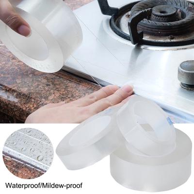 Simple Kitchen Transparent Tape Sink Self-adhesive Mildew Proof Bathroom High Quality Toilet Waterproof Popular Crevice Strip 1PC