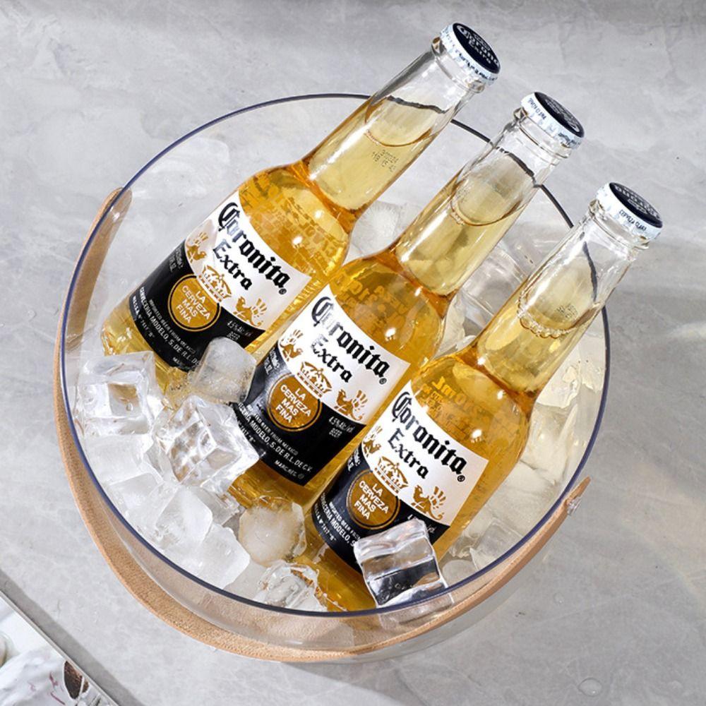 Portable Fruit Storage Basket Clear Drinks Chiller Bin Thickened Drinks Cooling Container Bar