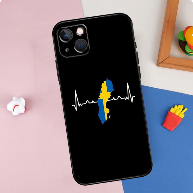 Sweden Flag Phone Case For iPhone 16 Pro Max 11 12 13 14 15 Pro Max Mini 16e 15 16 Plus XR Cover Shell