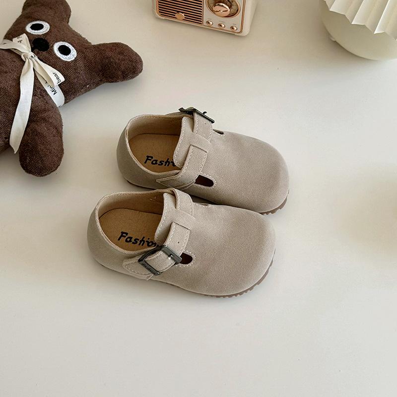 New Children's Shoes - Girls' Leather Shoes, Boys' Retro Beanie Shoes, Single Shoes