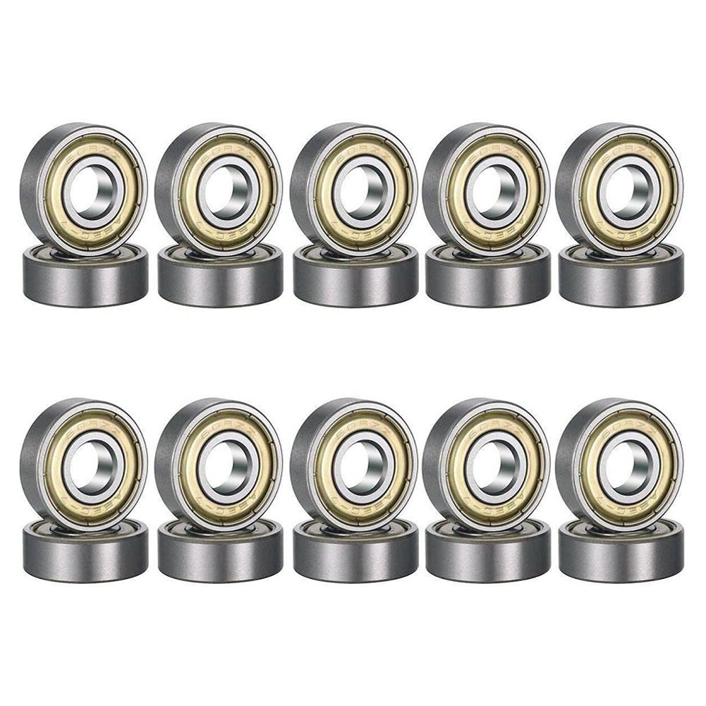 20/10pcs Ball Bearings 608zz/608rs ABEC-9 Miniature Bearings Deep Groove Inline Roller Skate Bearing Carbon Steel for Skateboard