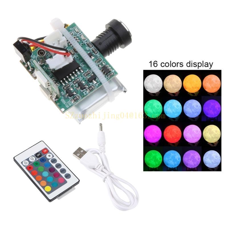 6 Colors LED Moon Lamp Board Remote Control 3D Printer Part Charging Light Board top sale,USB Charging Brightness Adjustment Rec