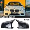 Side Wing Rearview Mirror Cover Cap For BMW 5 6 7 Series F01 F02 F03 F04 F06 F07 F10 F11 F12 F13 Carbon Black High Quality Types