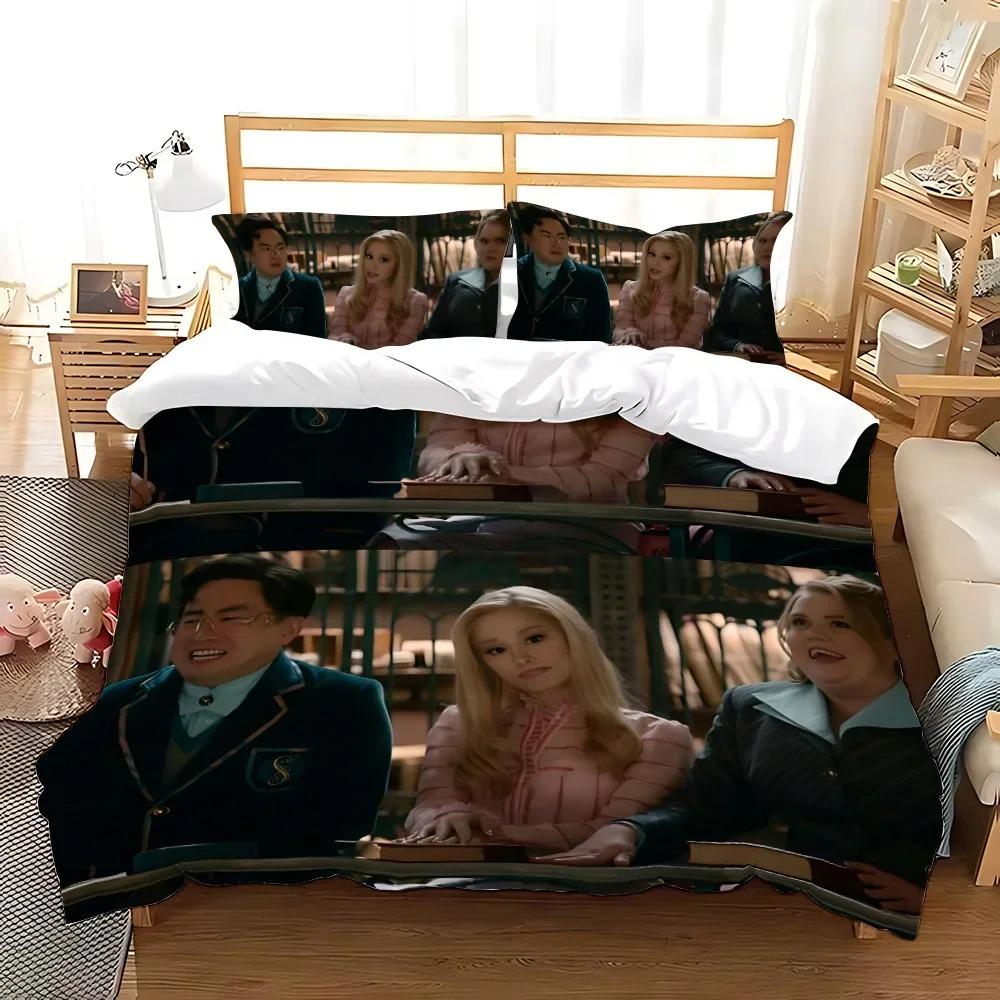 W-Wicked Movie Witch Bedding Set Duvet Cover Set King Queen Twin Double Size Comforter Cover Set For Home Decor With Pillowcase