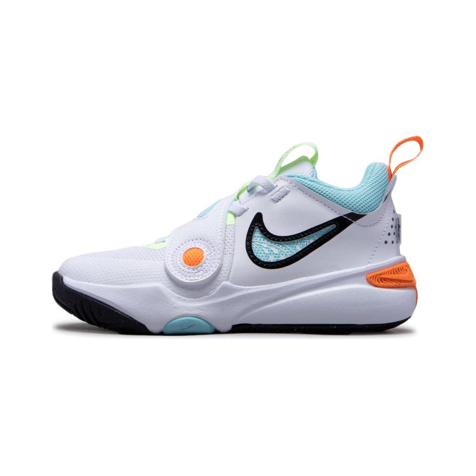 Nike Team Hustle D11 PS CHBL Kids Sneakers White Barely-Volt Copa HF5737-141
