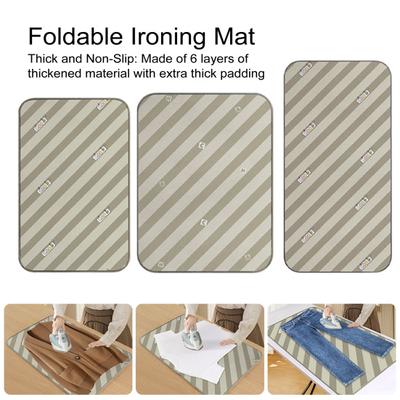 Tragbare Bügelmatte, Bügelbrett-Alternative, verdickt, hitzebeständig, faltbar, Reise-Waschtrockner, Arbeitsplatte