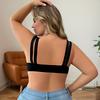 Solid Color Anti-sagging and Push-up Bra with Double Shoulder Straps Plus Size Side Boob Support