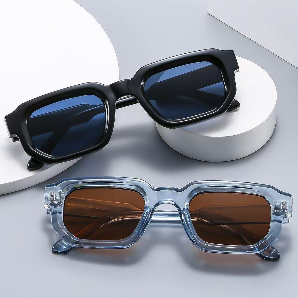 Vintage Rectangle Frame Sunglasses Fashion Men Retro Sun Glasses Luxury Brand Design Glasses Uv400 Eyewear Women Goggles