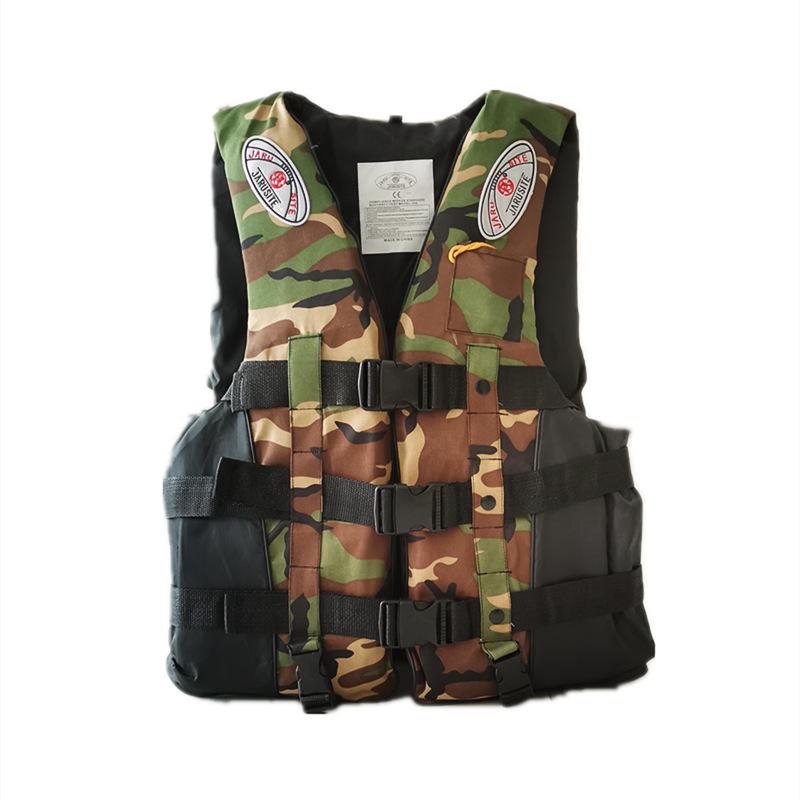

Portable Adult Buoyancy Vest for Fishing and Swimming - Summer Flood Control & Rescue Life Jacket S зелёный/камуфляжный