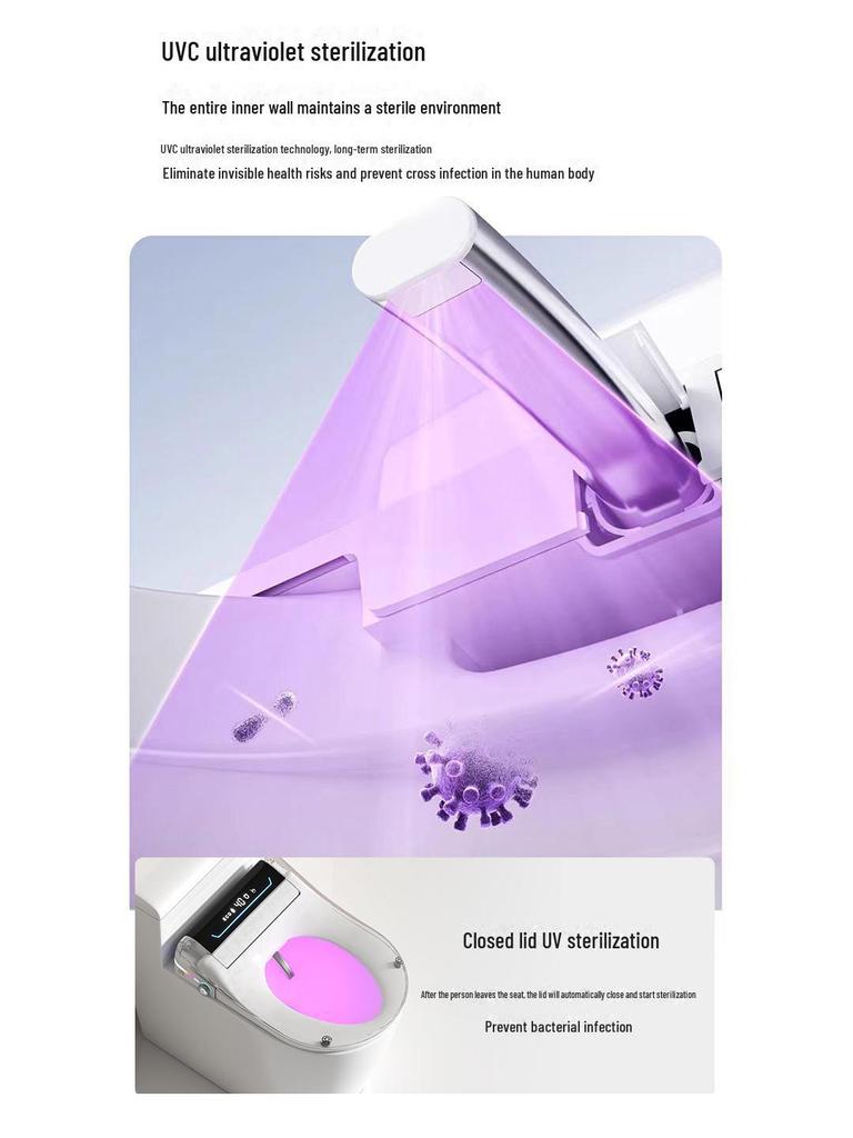 110V Smart Toilet Seat: Automatic Flip, Instant Heating, Electric Flush, Drying, Heated Seat