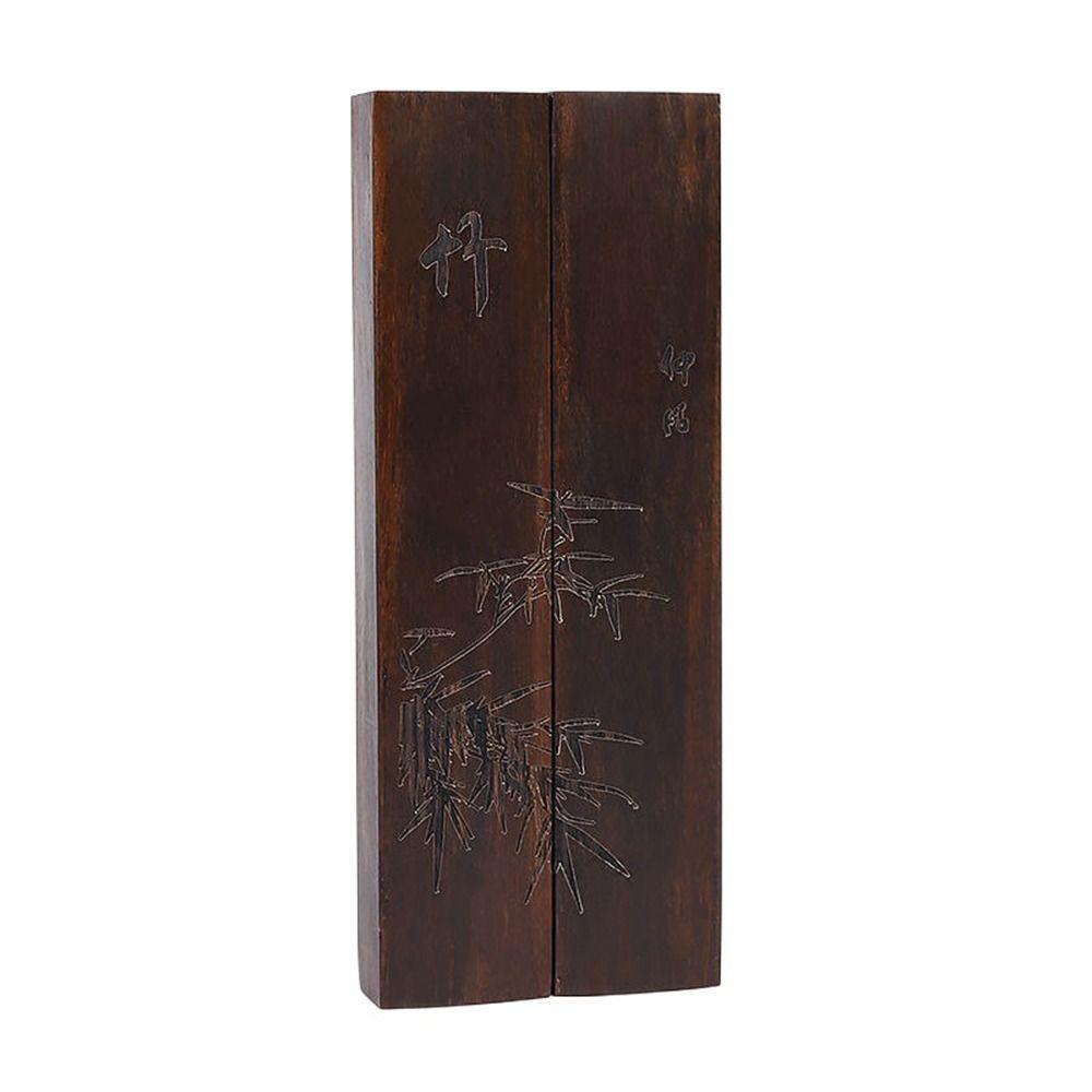 1Pair Natural Wood Paperweight Retro Calligraphy Tool Ancient Chinese Paper Weight  Art Supplies