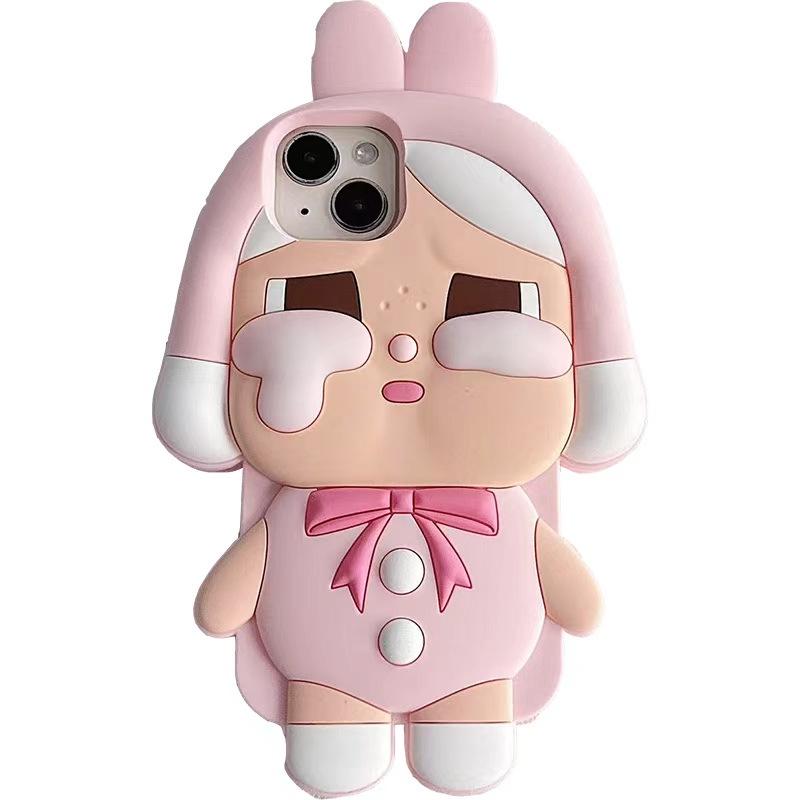 Trauriger Hase Alice Cartoon iPhone 14/13/12 Pro/Pro Max Hülle Cover