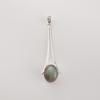 Natural Labradorite Gemstone 925 Sterling Silver Handmade Jewelry Designer Long Pendant 1.79" PP-69-34