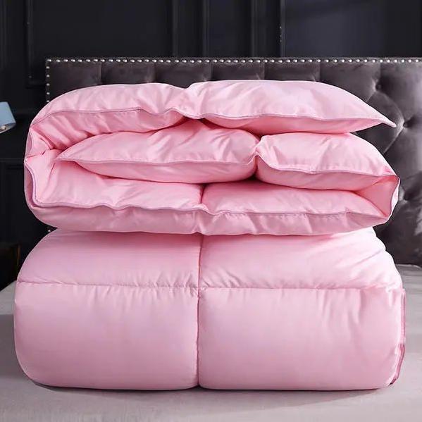 Купить Зимнее белое гусиное пуховое одеяло, утепленное двойное одеяло ...