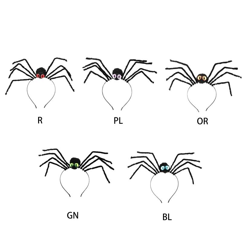 Spider Headband Halloween Goth Headband Halloween Tiara Hair Hoop Photo Shoot Hairbands Women Gothic Hair Accessories