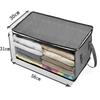 Large Capacity Clothes Storage Bag Non-Woven Foldable Quilt Storage Bag with Lids Zipper Wardrobe Clothing Organizer Sorting Box
