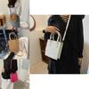 Stylish Pu Leather Women's Black Shoulder Bag 2023 Trendy Small Square Handbag