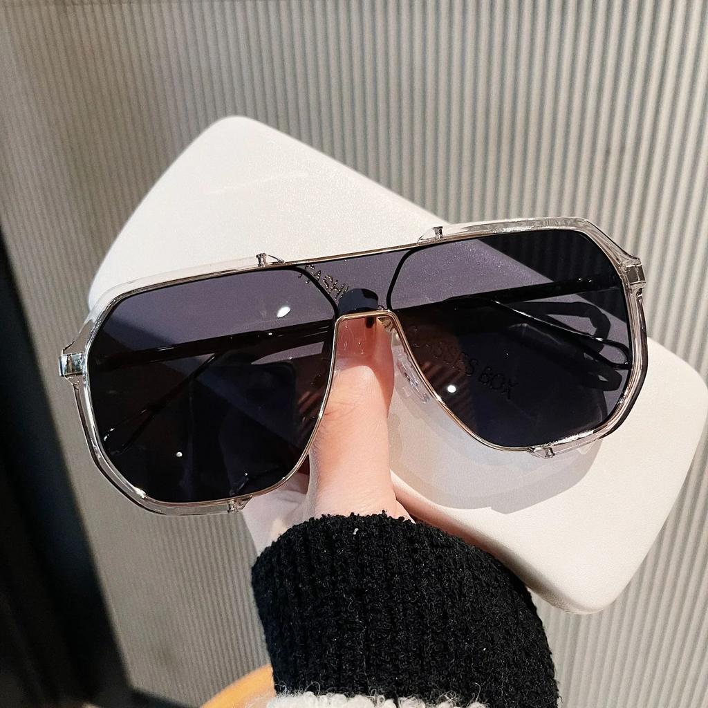Oversized Sunglasses Women  New Unique One Piece Fashion Sunglasses For Men Uv400 Punk Glasses Trending Female Eyewear Uv400