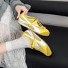 Ballet retro style niche Dexun Mary Jane women's shoes 2025 summer thin breathable mesh versatile lightweight board shoes