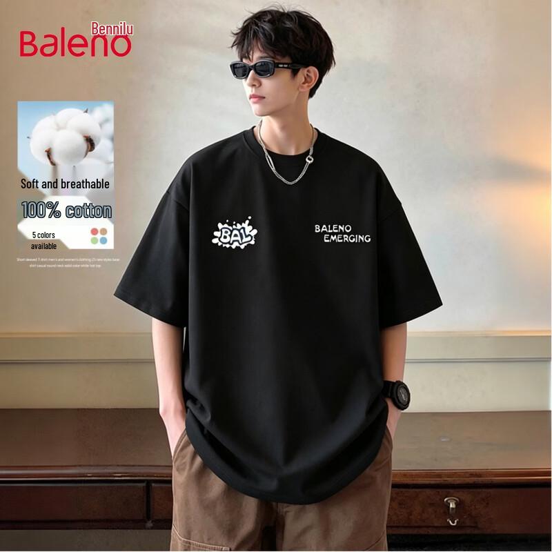Baleno Pure Cotton Loose Fit Graphic T-Shirt L