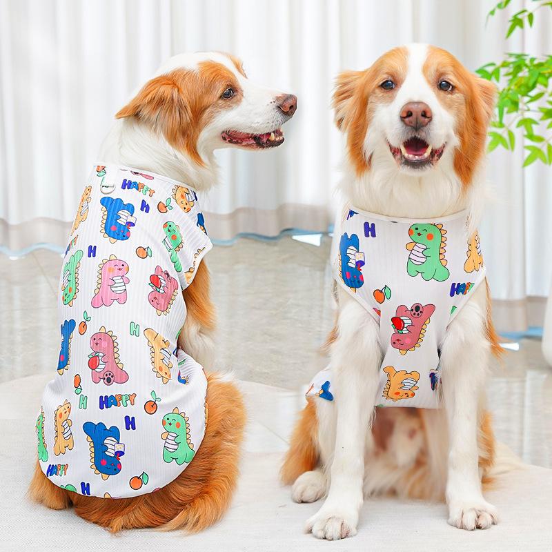 Spring and Summer Cat Clothing Bichon Frise Big Dog Golden Retriever Cat Pet Clothing Dog Clothing Supplies Vests