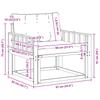 Outdoor Sofa Set Solid Acacia Wood and Textilene White