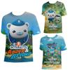 The Octonauts Kids 3D Cartoon Print High Quality T Shirts for Boys Childrens Clothing Summer Short Sleeve Crewneck Tees Anime T-shirt Cute T-shirt