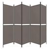 Vidaxl Parawan 5-Panelowy, Antracytowy, 250 X 180 Cm, Tkanina