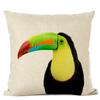 Cute Animal Parrot Linen Pillowcase Deer Wolf Pillows Case For Bedroom Pillow Cover Living Room Decoration Boy Girl Room 45X45Cm