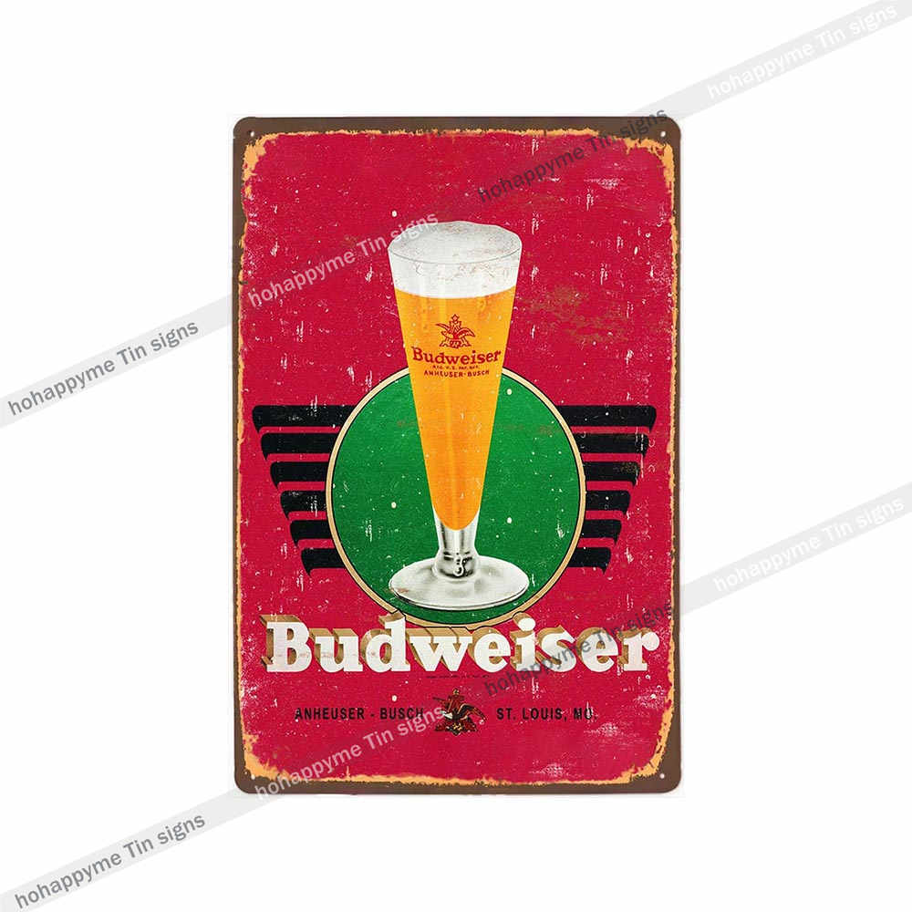 Beer Metal Poster Signs Alcohol Vintage Decoration Plates For Wall Bar Pub Club  Kitchen Bedroom Retro Plaque Home Decor 20x30cm
