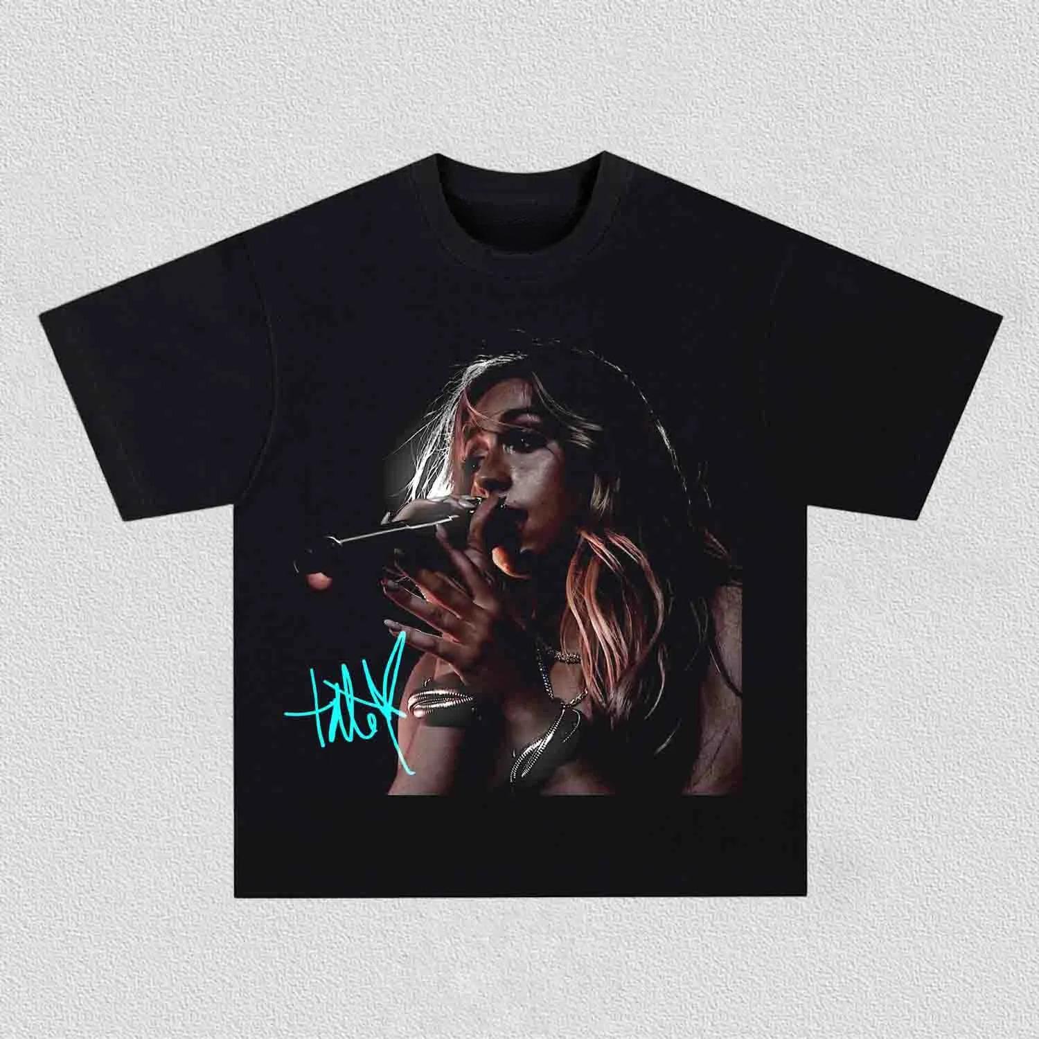

Tate McRae Revolving Door Graphic T Shirt 2026 Summer New Unisex Women Retro Pop Music Cotton Short Sleeve Streetwear Y2K Tshirt M