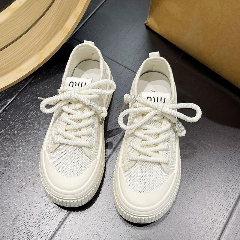 Fisherman shoes women's breathable women's shoes 2025 soft-soled thin net shoes summer platform casual board shoes European and American style