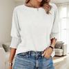 Womens Tops 3/4 Length Sleeve Blouses Fashion Casual Spring Summers Outfits Loose Fit T Shirt Going Out Tops Gifts