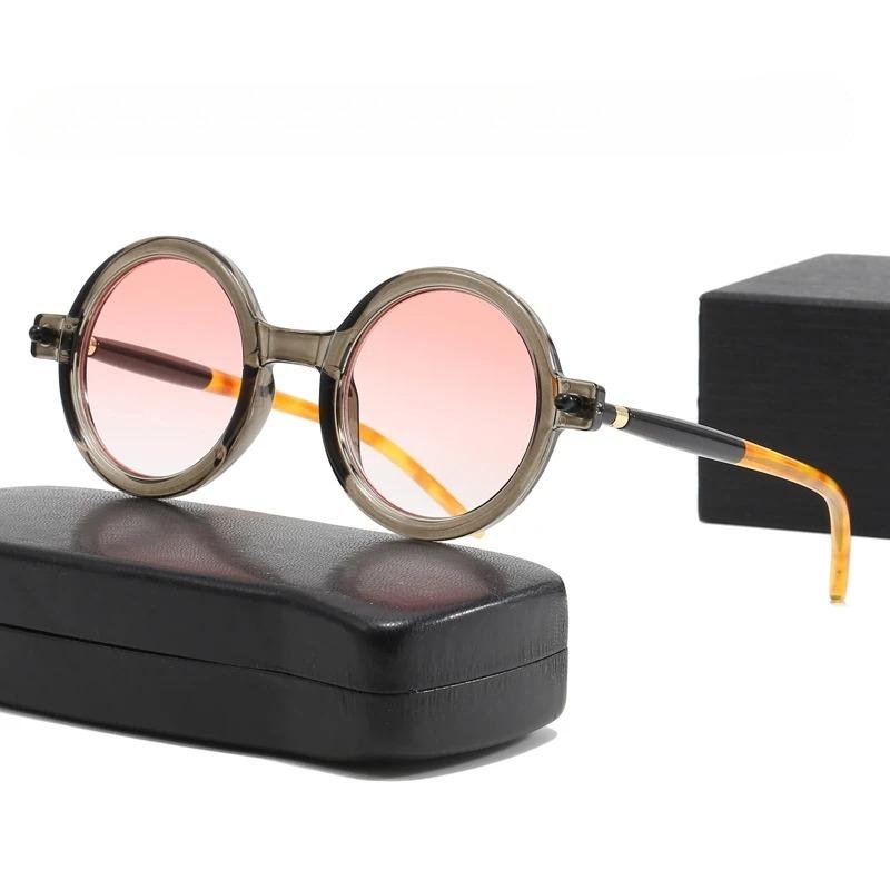 Vintage Style Punk Sunglasses for Men Women Outdoor Travel Round Sun Glasses UV400 Protection New Trend Driving Goggle Shades