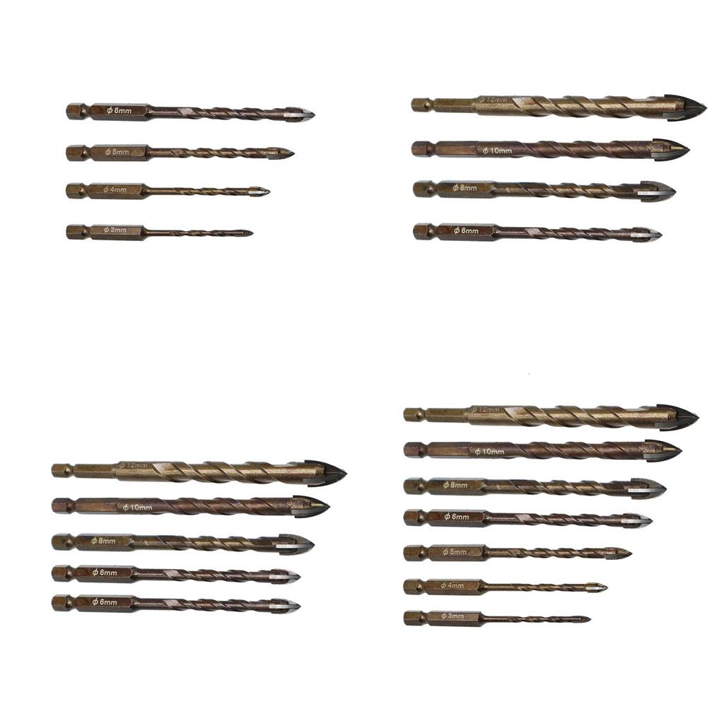 Drill Bits Hexagon Tile Stone Openers Alloy Hole Openers Alloy Woodworking Glass Drill Set