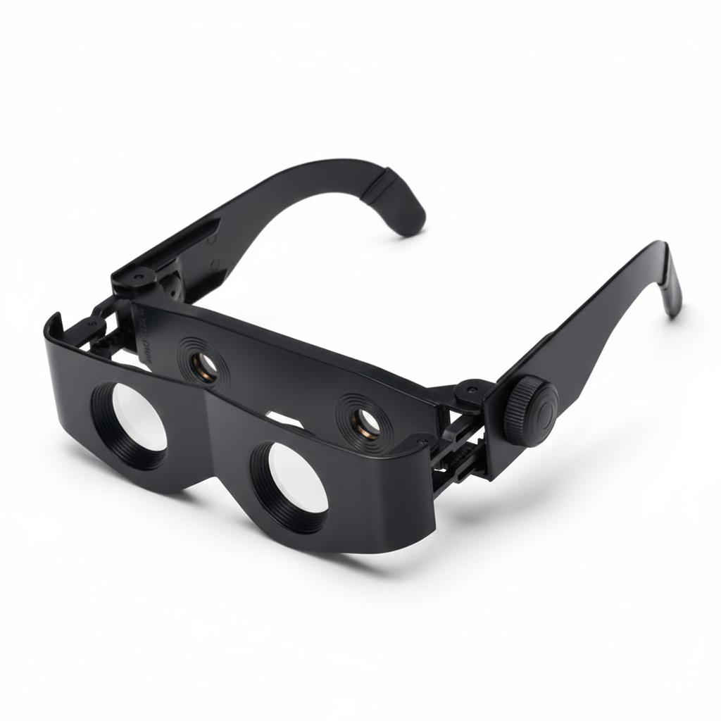 Wearable Fishing Telescope Adjustable Binoculars Hands Free Magnifier Glasses for Theater TV Sight Myopia Adjustable
