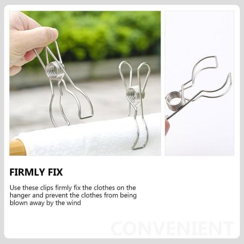 Frcolor Laundry Clips, Clothespins, Hangers, Clothes Drying Racks, Windproof, Stainless Steel, Multipurpose, Spring Bent Clamps, Clothes Drying Racks,